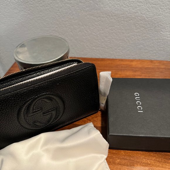 NEW Gucci Black Soho Zip Around Wallet - Picture 3 of 3